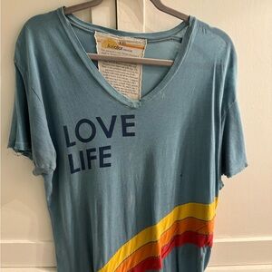 Aviator Nation Blue V-Neck Tee